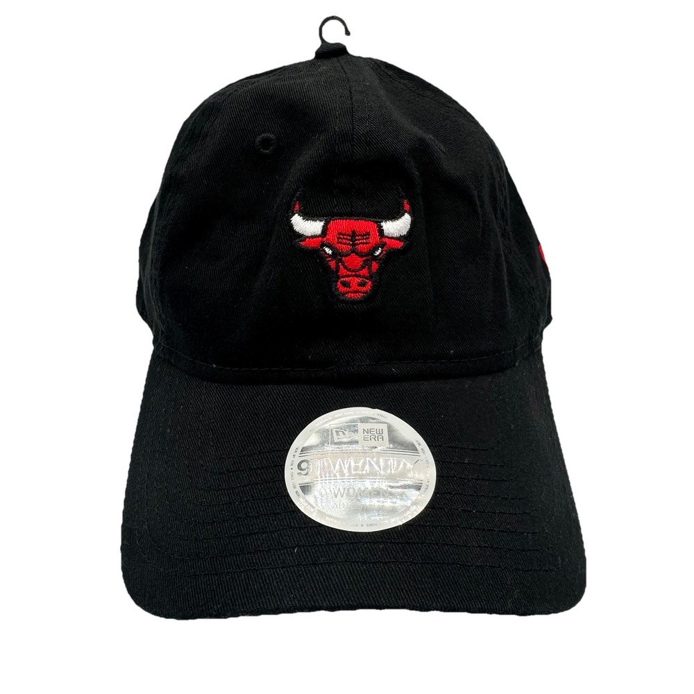 New Era 9Twenty Chicago Bulls WOMENS Hat Cap Black Strapback Adjustable NBA OSFA